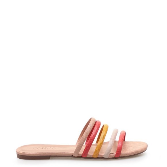 Ombre Strappy Flat Slide Sandals by Corello l Similar to $375 Mansur Gavriel - Picture 4 of 12
